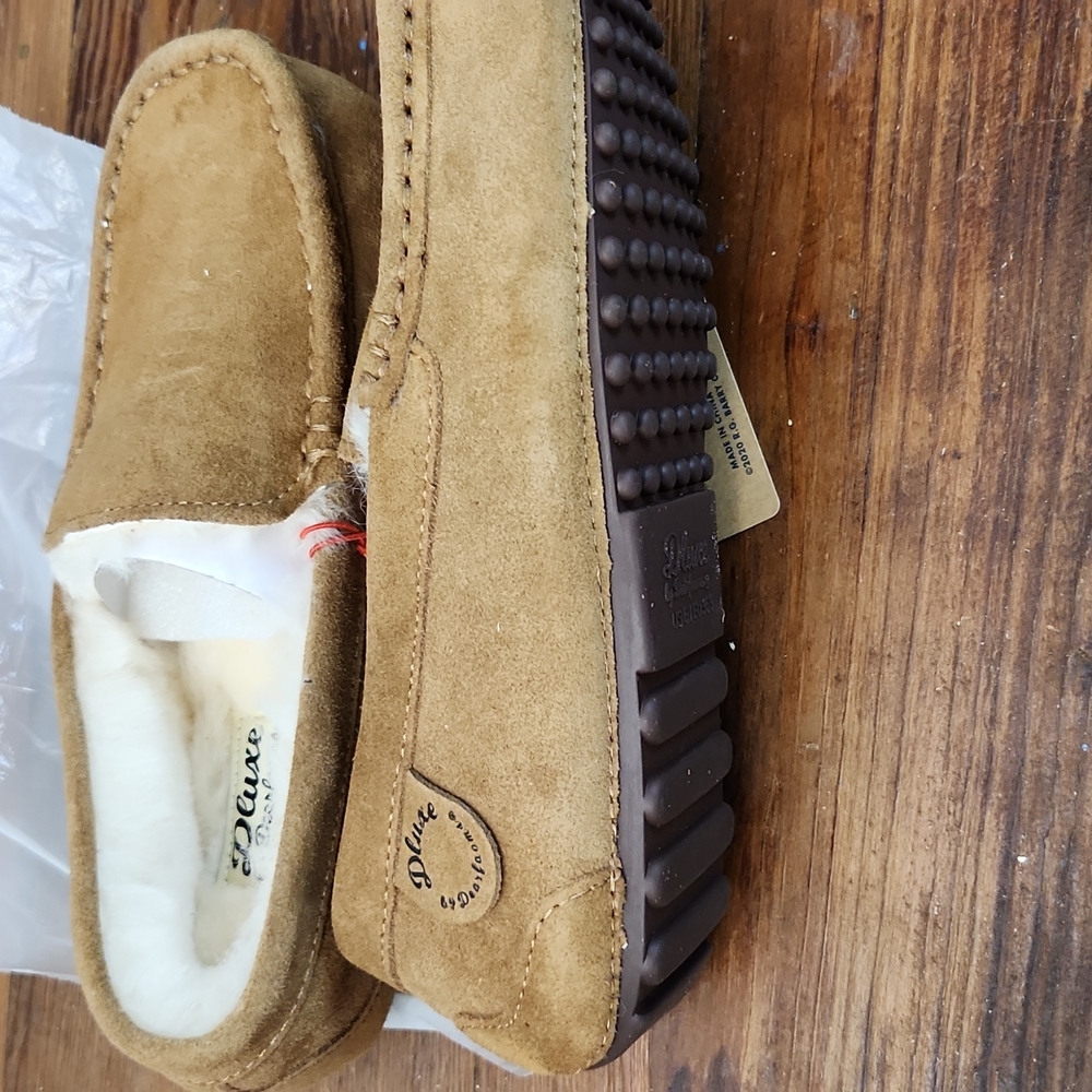 Dluxe By Dearfoams Genuine SHEARLING House Slippers SIZE 6 - Picture 5 of 7